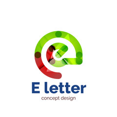 Obraz premium Vector letter concept logo template, abstract business icon