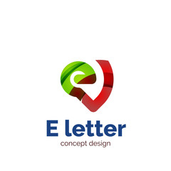 Fototapeta premium Vector letter concept logo template, abstract business icon