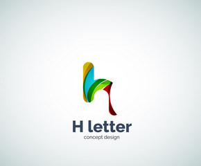 Obraz premium Abstract H geometric letter logo template