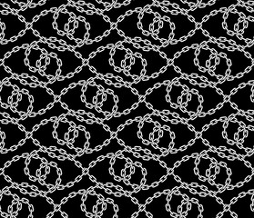Vector seamless pattern of chains