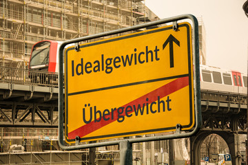 Schild 113 - Idealgewicht