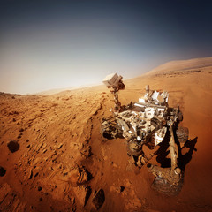 Naklejka premium Mars rover. Elements of this image furnished by NASA