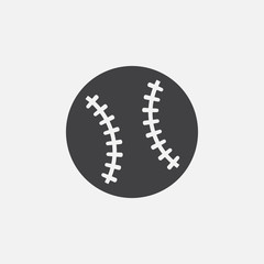 baseball icon vector, solid logo illustration, pictogram isolated on white