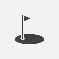 Golf course icon vector, solid logo illustration, pictogram isolated on white