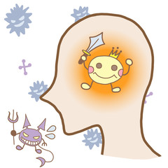 風邪の症状 / ウイルスに打ち勝つイメージ