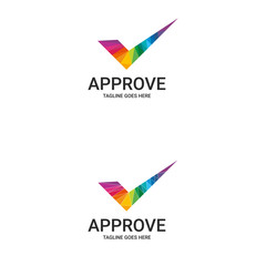 Approve Logo. V letter logo