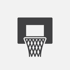 basketball hoop icon vector, solid logo illustration, pictogram isolated on white © alekseyvanin