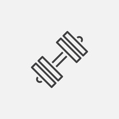 Dumbbell line icon, outline vector logo illustration, linear pictogram isolated on white