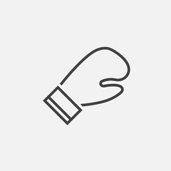 Fototapeta premium boxing glove line icon, outline vector logo illustration, linear pictogram isolated on white