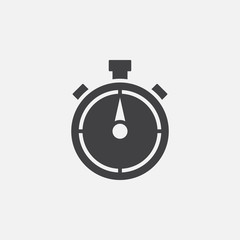 stopwatch icon vector, solid logo illustration, pictogram isolated on white