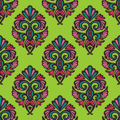 seamless floral damask pattern vector