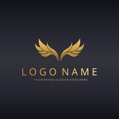 Wings logo template. Logo template suitable for businesses and product names. Easy to edit, change size, color and text. 