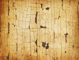 Old chapped craquelure canvas background.