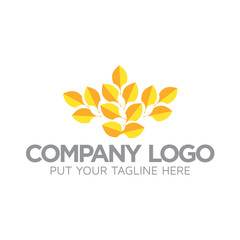 Fototapeta na wymiar Leaf Flower Logo icon