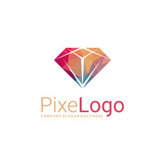Polygonal gemstone logo. Gemstone icon. Abstract elegant business icon.