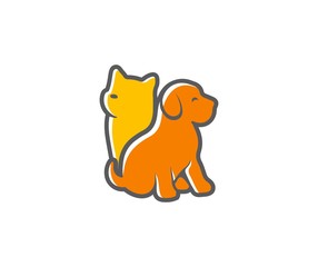 Dog cat logo