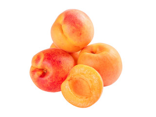 Group ripe apricot
