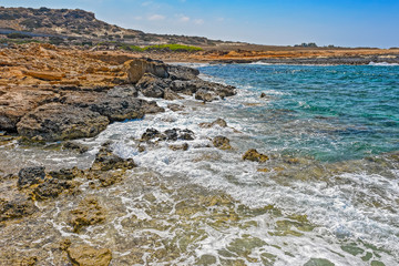 Fototapeta na wymiar Mediterranean Sea coast of Cyprus