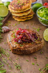 Delicious beef steak