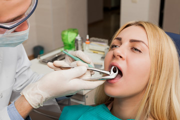 Woman seeing a dentist