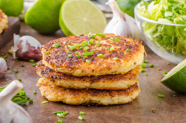 Potato pancakes with garlic