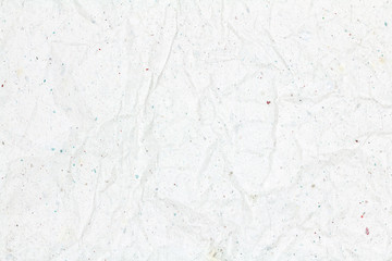Recycled crumpled white paper texture or paper background for design with copy space for text or image.