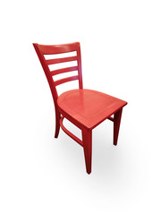 Fototapeta premium Red chair isolate on white background