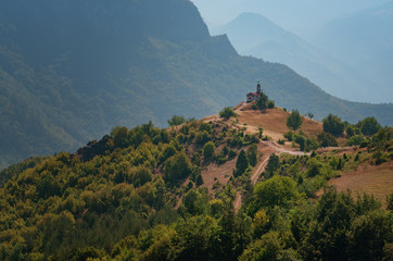 Fototapeta na wymiar Chapel Vaznesenie Gospodne, Borovo village, Bulgaria