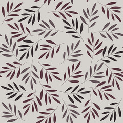 Abstract seamless pattern with plants