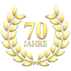 Lorbeerkranz. Gold. 70 jahre 