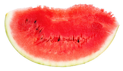 slice of ripe watermelon isolated on white