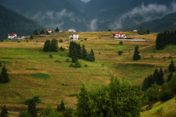Fototapeta na wymiar Gela village after the rain, Rhodope mountain, Bulgaria