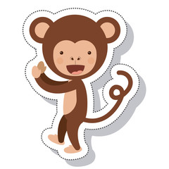 funny monkey isolated icon vector illustration design