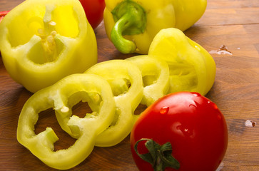 stilllife - different vegetables on wooden Board
