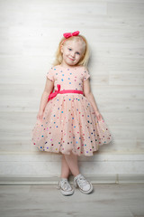 Portrait of a little girl with a beautiful dress
