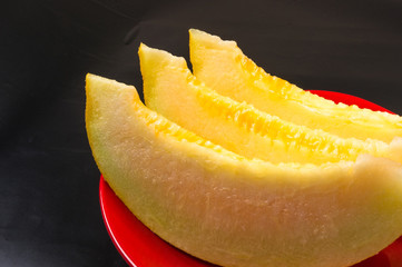 slices of ripe juicy melon