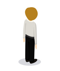 man avatar isometric isolated vector illustration design