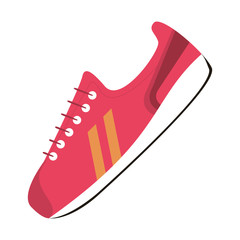 running shoes healthy lifestyle gym fitness icon. Flat and Isolated design. Vector illustration