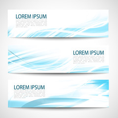 Naklejka premium Abstract header blue wave white vector design