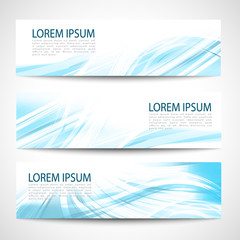 Abstract header blue wave white vector design