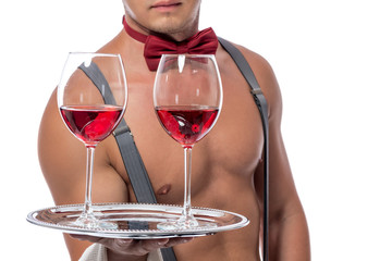 Two glasses the wine, for beautiful women