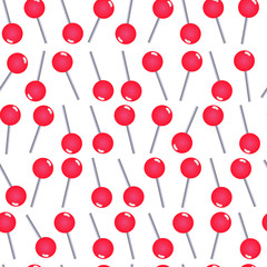 Lollipop seamless pattern. Candy on a stick. Cute ornament for kids fabrics. Vector illustration