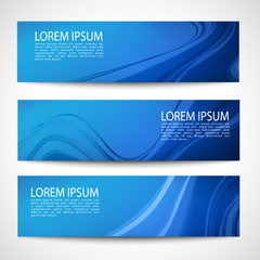 Abstract header dark blue wave vector design