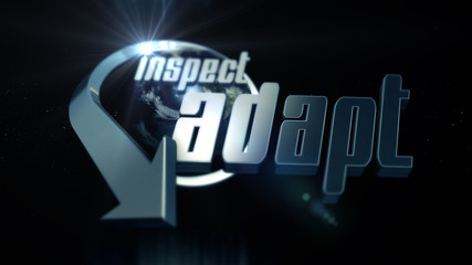 Agile Concept: inspect and adapt - 3D Illustration