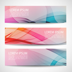 Naklejka premium Abstract header blue pink wave white vector design. colorful background