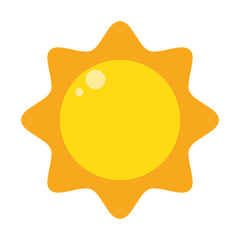 sun cartoon abstract circle icon. Flat and Isolated design. Vector illustration