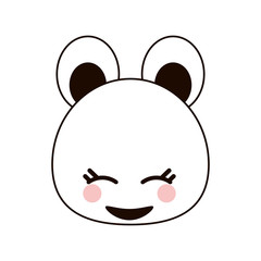 bear kawaii animal cartoon cute icon. Flat and Isolated design. Vector illustration