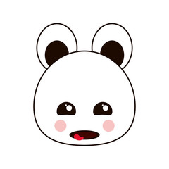 bear kawaii animal cartoon cute icon. Flat and Isolated design. Vector illustration