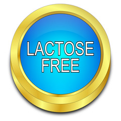 Lactose free Button - 3D illustration