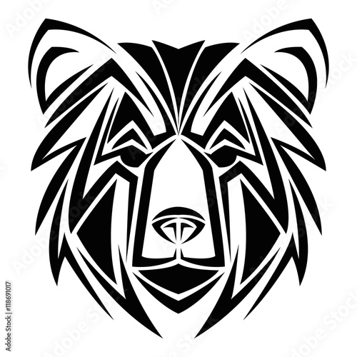 quot bear tattoo animal draw abstract icon flat and isolated quot bear tattoo animal draw abstract icon flat and isolated